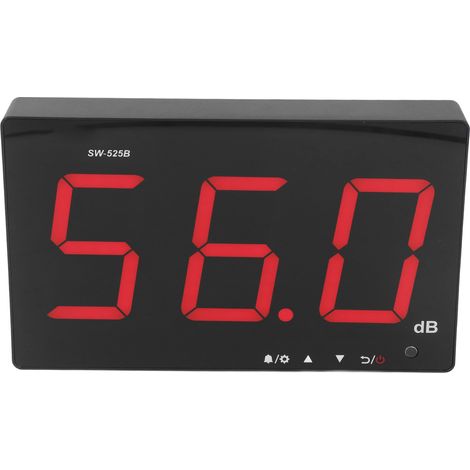 Sonomètre mural avec écran LCD 9,6 pouces, réponse rapide (30-130 dB), mesure du niveau sonore, idéal pour les salles de classe, la maison et la rue. (1/5)