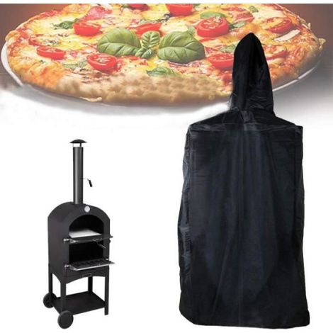 Housse pour four à pizza, 160x37x50cm housse pour four à gaz protection grill (noir) (1/4)