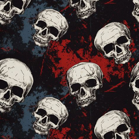 Tela Oxford decorativa para exteriores - Motivo de calavera I DX4478 (1/5)