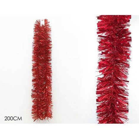 Ghirlanda filo rosso mt 2 per decorazioni addobbi da albero di natale casa vetrine (1/4)