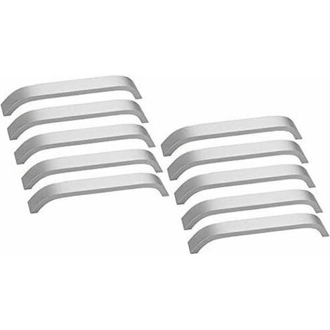 royaluxe - 10PCS poignée meuble-poignée de meuble cuisine argent 160mm poignées de placard Cuisine Meuble Placard (1/5)