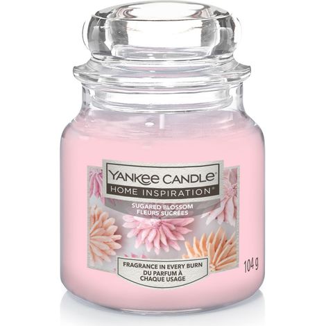 Yankee Candle Duftkerze Kleines Glas Sugared Blossom 104 g, rosa