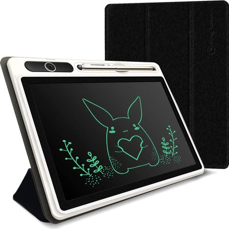Tableta de escritura LCD, tableta gráfica electrónica digital portátil de 10 pulgadas, bloc de escritura a mano con bloqueo de memoria y funda protectora para niños, hogar, escuela y oficina. (1/5)