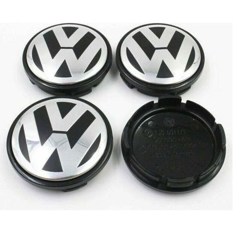 Enjoliveurs de roue pour jantes - ZOR® - Lot de 4 - 65 mm - Compatibles Volkswagen - Aluminium et ABS (1/3)