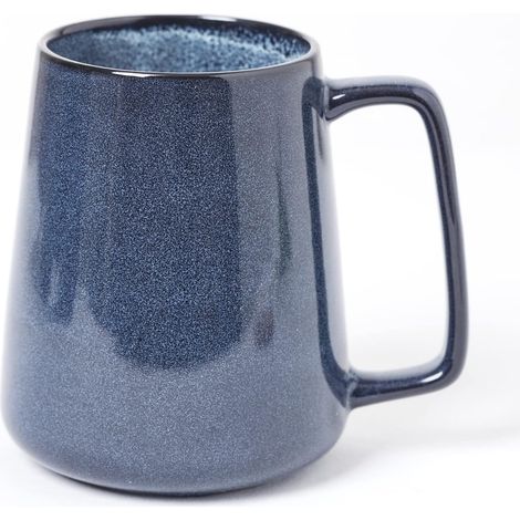 Tasses à café extra larges en céramique, 700 ml (24 oz), idéales pour cappuccino, latte, chocolat chaud ou comme cadeau (700 ml, bleu pur). (1/5)