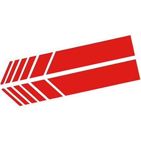 Lot de 2 autocollants pour rétroviseurs de voiture, sûrs et faciles à utiliser, adaptés aux portières et fenêtres de voiture, rouges. (1/5)
