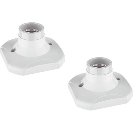 Plafonnier/douille 2 pièces, porcelaine blanche, 1 x E27 max. 60 W (2 pièces) (1/5)
