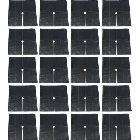 90g 0.8m pièce taillée à ouverture 20pcs Tissu anti-herbe perforé noir, respirant et perméable à l'eau, tapis anti-herbe pour jardin fruitier (1/5)