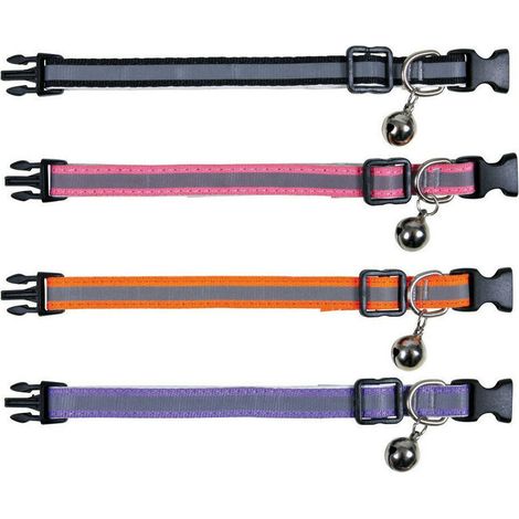 Collier Chaton, réfléchissant, nylon - -couleur aléatoire, Ensoleillé