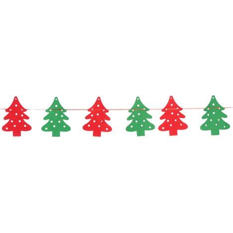 Guirlande de fanions de Noël en tissu non tissé à suspendre, décoration murale DIY pour fêtes SapinDeNoël (1/3)