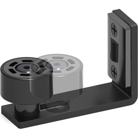 Bardusch-Ajustable Guide de Plancher Mur/porte Guide Inférieur Pour Porte en Bois Coulissante, Noir (1/4)
