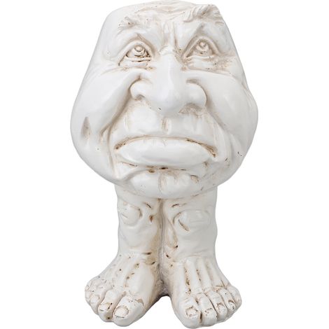 Pot de fleur en résine innovant et exquis, jardinière rétro pour vieil homme, succulente pour jardin extérieur, Patio, balcon, blanc, Type 2 (1/5)