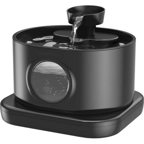 Fontaine à eau pour chat : Fontaine à eau automatique pour animaux de compagnie, fonctionnant sur piles, distributeur d'eau rechargeable pour chat (1/5)
