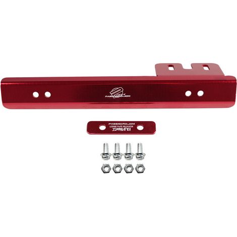 Car modification accessories, aluminum alloy license plate frame, colored aluminum JDM license plate frame, license plate frame in seven colors - aluminum alloy - red