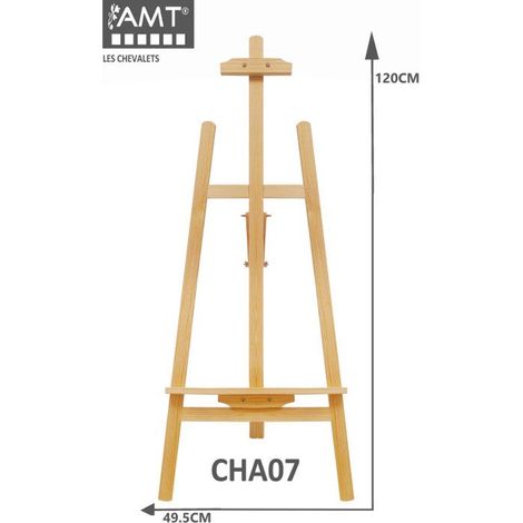 Chevalet - 120 cm - Bois - Peinture - Artiste - Atelier - Exposition - AMT (1/4)