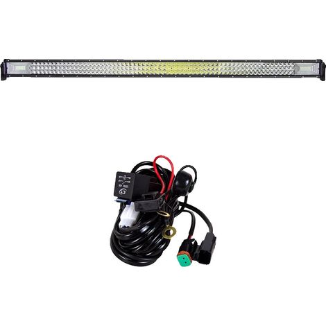 Barra luminosa a LED, illuminazione potente, design impermeabile, 52 pollici, 675 W con cavo (1/2)