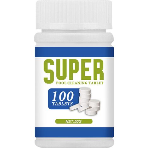 Tablette Effervescente 50g pour Piscine, Nettoyage Désinfection Anti-Taches -KZQ (1/2)