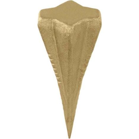 Coin de fendage diamanté, fendeur de bûches robuste en acier à 4 voies pour l'abattage et le fendage du bois - Or, 3,5 lb (1/4)