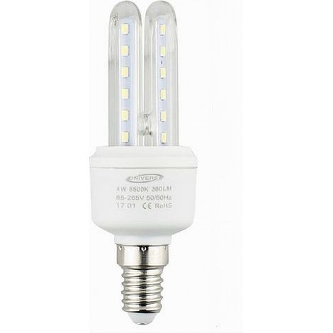 TrAdE Shop Traesio - Lampadina Led Attacco E14 2u 4 W Luce Fredda Calda Naturale Illuminazione 2u-01 - -Bianco Caldo - (1/3)