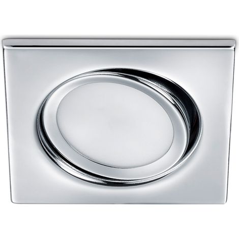 Eckiger LED Einbaustrahler RILA schwenkbar Chrom glänzend 5 Watt (1/5)