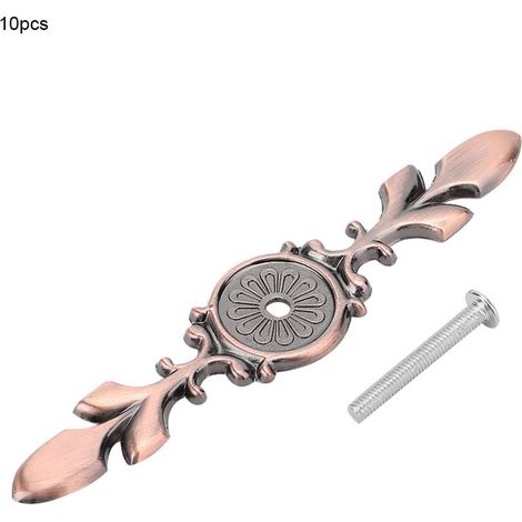 10pcs Zinc Alloy Cabinet Handle Back Plate Retro Style Single Hole Door Handle Backplates(2) (1/5)