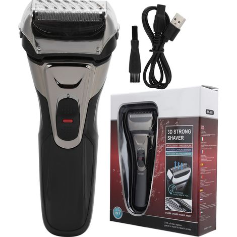 Chargeur USB professionnel rasoir électrique imperméable pour hommes - Tondeuse barbe portable (1/5)