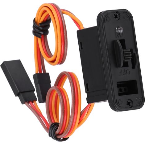 Interrupteur RC robuste à LED (1 pièce) avec connecteurs marche/arrêt JR RC, accessoire pour récepteur (1/5)