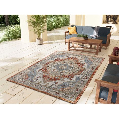 ATTICGO Tapis d'extérieur vintage LUNA 52 Rouille 80x150 cm (1/4)