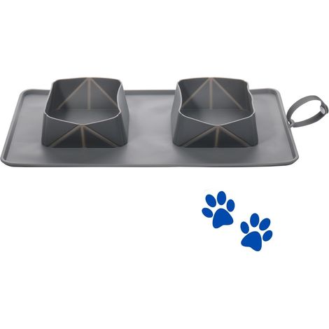 cuencos plegables de silicona, ligeros y portátiles, para perros y gatos, ideales para viajes y excursiones. (1/5)