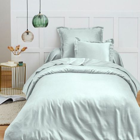 Housse de couette 140 x 200 cm "Prémium" pour lit 1 place - Prémium Menthe