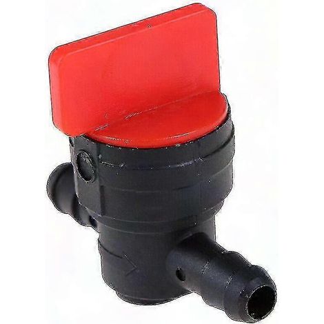 Robinet d'arrêt 1/4" pour réservoir de carburant, coupe-circuit essence, accessoire tondeuse à gazon et jardin, pack de 2, rouge (1/4)