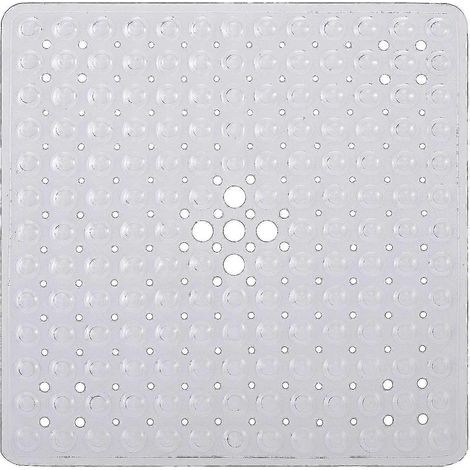 Tapis de douche carré antidérapant pour baignoire avec ventouses, tapis de bain de sécurité en caoutchouc pour enfants (1/5)