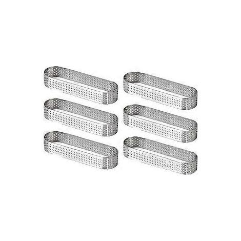 Tortenring – 6 x 0,8 mm x 13 x 4,5 cm – Edelstahl – Kuchenform – Tortenform – Mousse-Kuchenform – Backform – Zum Backen von Muffins und Kuchen