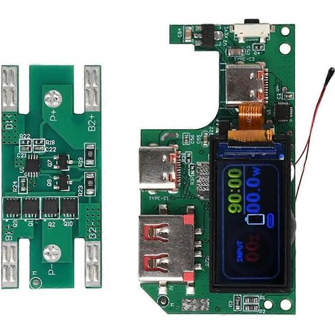 PD QC Schnelllade-Mainboard mit externem Akku und 0,96"-Bildschirm, 2S 45W/3S 65W Li-Ionen-Akkuschutz, DIY-Netzteilmodul A (1/5)
