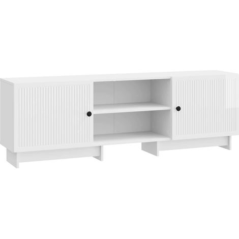 vidaXL TV Cabinet High Gloss White 150 x 31 x 50 cm Engineered Wood
