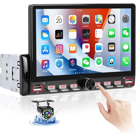 Autoradio 1 DIN Écran Tactile 7 Pouces CAMECHO - Mirror Link, Bluetooth, FM, USB/SD et Caméra de Recul (1/5)