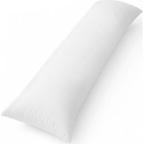 Oreiller pour dormeuse latérale, oreiller de grossesse en microfibre, oreiller d'allaitement respirant et doux (1, blanc, 48 x 150 cm) (1/5)