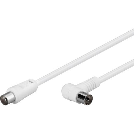 MicroConnect Koaxialkabel 1,5 m Weiß abgewinkelt