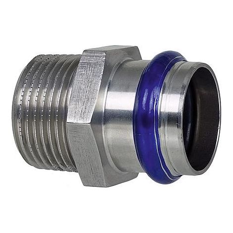 Raccord a sertir inox contour V, manchon de transition male 35 mm x DN 32 (1 1/4") (1/3)