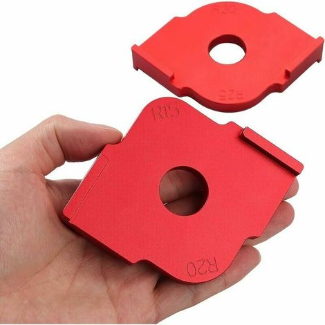 royaluxe -Calibres d'Angle, Lot de 2 Gabarits de Défonceuse d'Angle Modèles de Rout de Gabarit pour Outil de travail du bois Outil du menuisier, ébéniste (1/5)