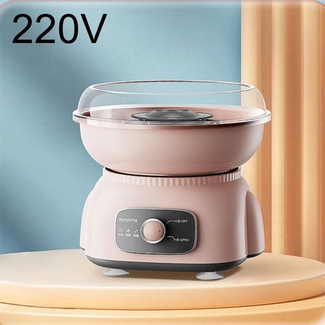 (Rouge) Petite machine à barbe à papa 220 V pour enfants, en polypropylène de qualité alimentaire.