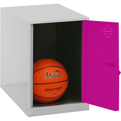 METALLISCHES SCHLIESSFACH SIMONLOCKER DISM. MINI 475x400x500 mm GRAU/ROSA (1/3)
