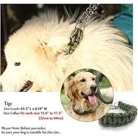 pair Laisses pour colliers et laisses pour chiens durables, laisse réglable en nylon tressé