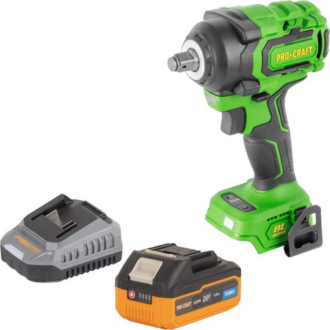 Atornillador de impacto a batería Procraft PWA18bb 20 V 550 Nm 1/2" sin escobillas + 1 batería 4,0 Ah + cargador