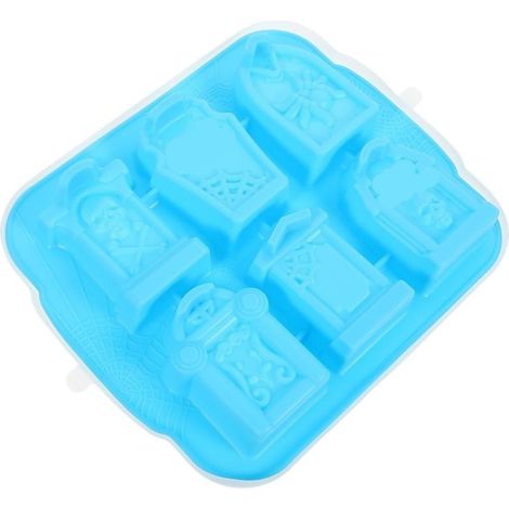 à glaçons cercueil avec couvercle, moule silicone squelette tombe (1/5)