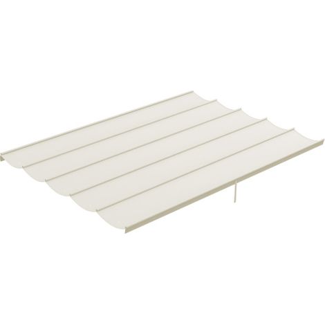 Retractable Pergola Shade Cover, Replacement Canopy for 4 x 3 (m) Pergola, Retractable Roof, Cream White