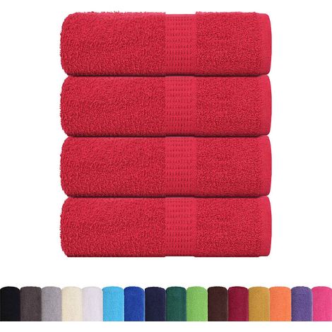Serviettes de toilette FROGN 4 pièces Rouge 30x30 cm 360 g/m²