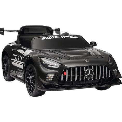 CHICFURN Coche eléctrico infantil Mercedes AMG 12V negro 115x66x44 cm, mando a distancia (1/5)