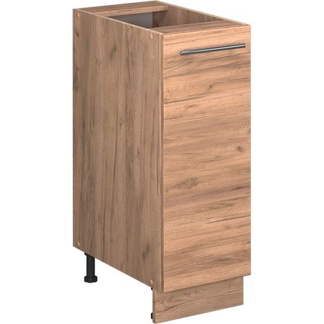 Armadio cucina dispensa alto Fame-Line, Rovere dorato, 30 cm , PL Antracite, Vicco