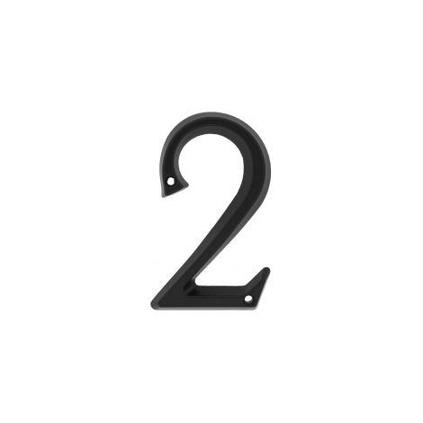 Ouvre&Déco – Signalétique numéro de rue 2 en zamak noir de 95mm, RUSTIQUE
